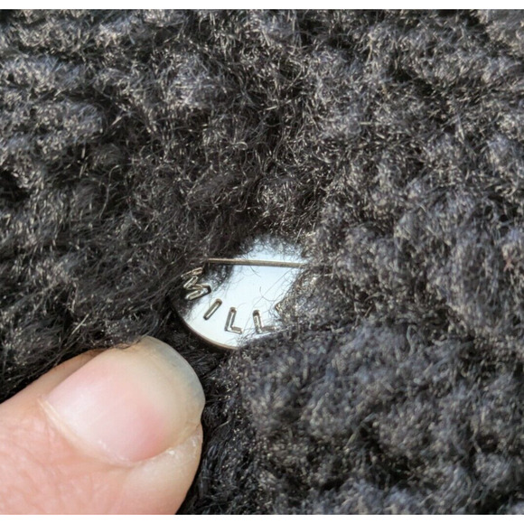 Simon Miller Black Retro Bag In Fuzzy Faux Sherpa Boucle Shoulder Bag Flap Top - Picture 7 of 10